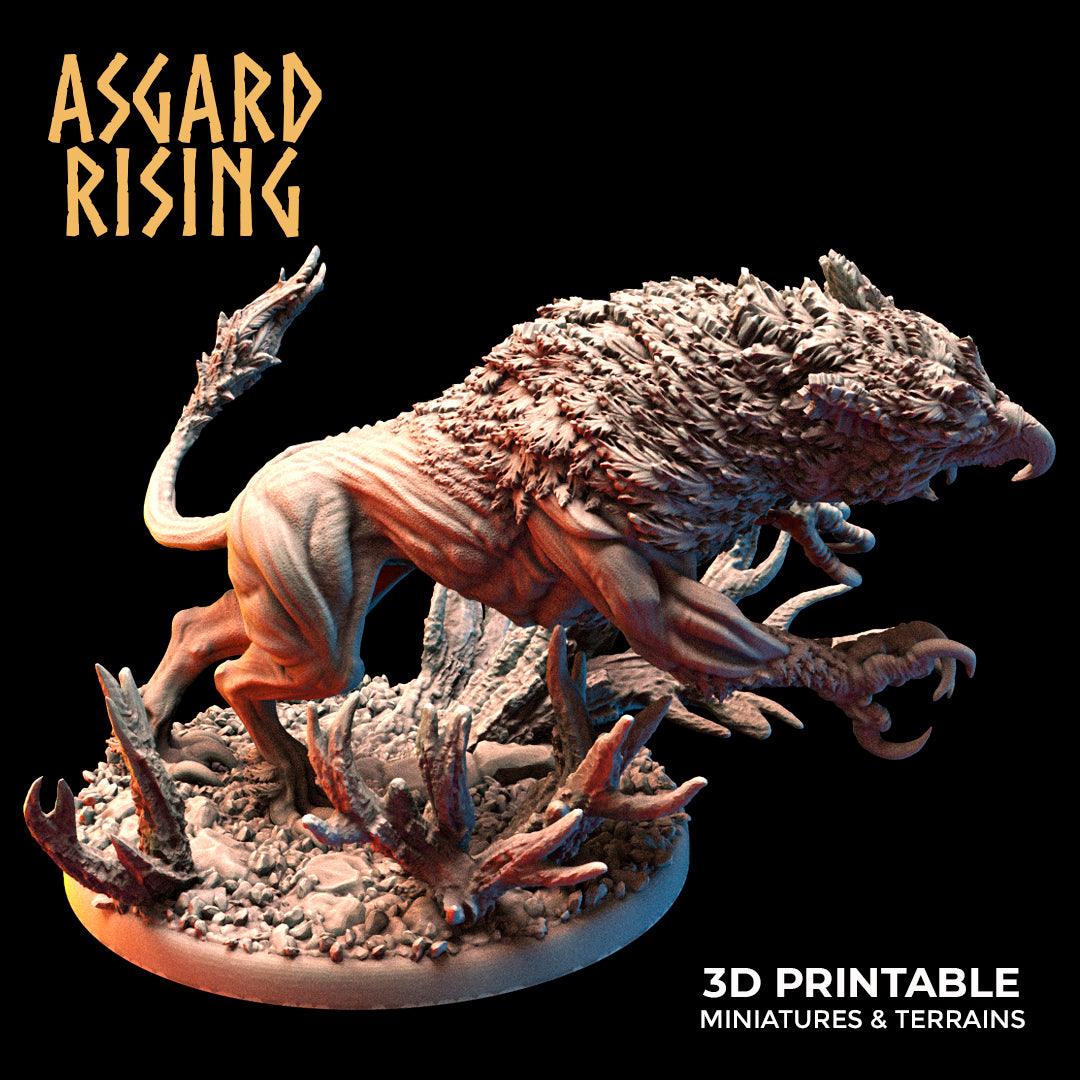 3D Printed Asgard Rising Keythong Wingless Griffin Set - 32mm D&D - 3D Printing Boss 