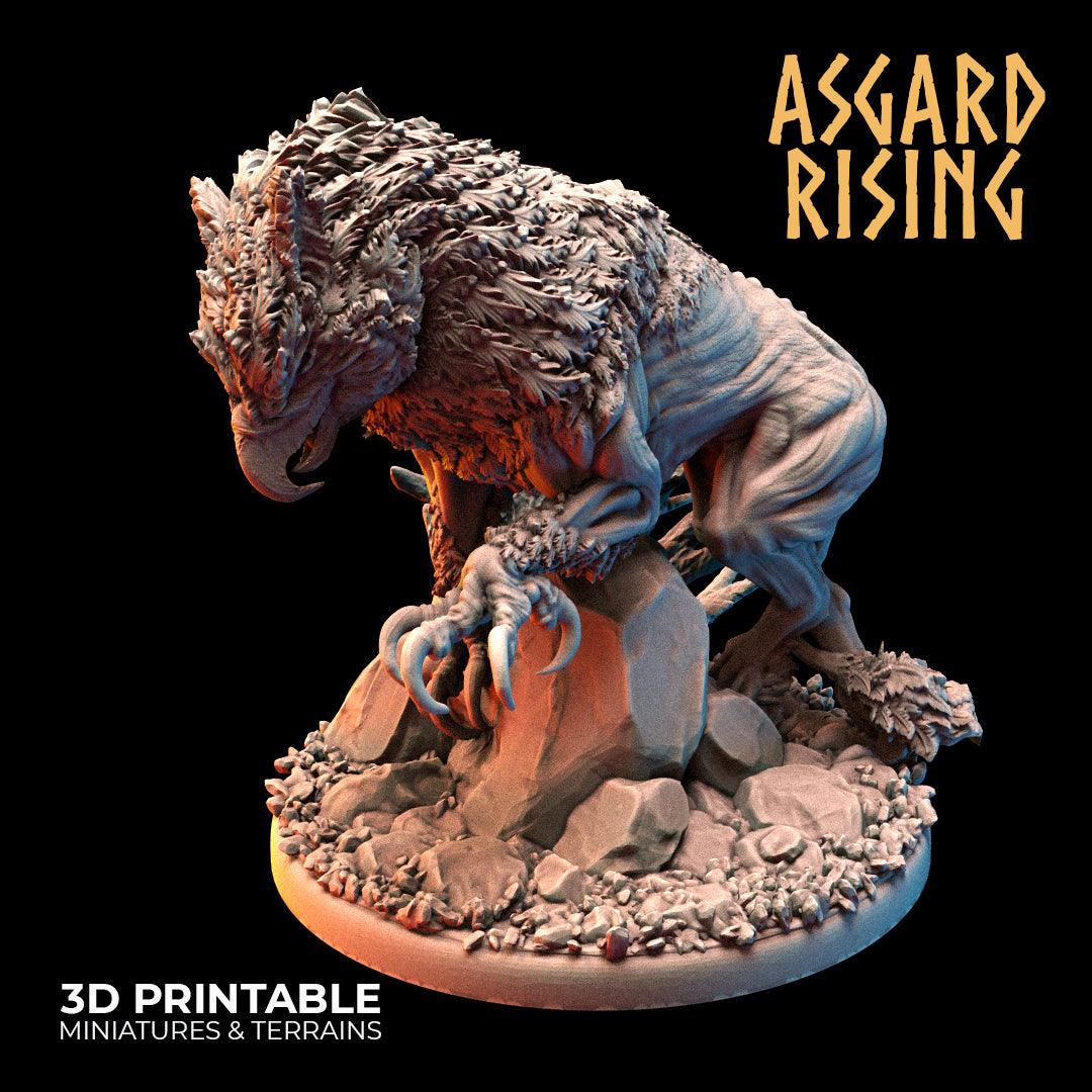 3D Printed Asgard Rising Keythong Wingless Griffin Set - 32mm D&D - 3D Printing Boss 