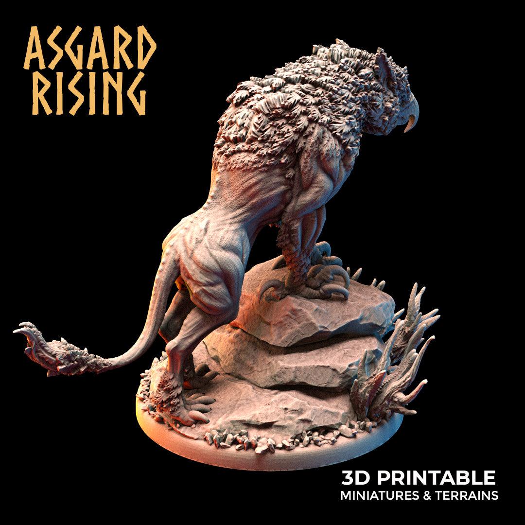 3D Printed Asgard Rising Keythong Wingless Griffin Set - 32mm D&D - 3D Printing Boss 