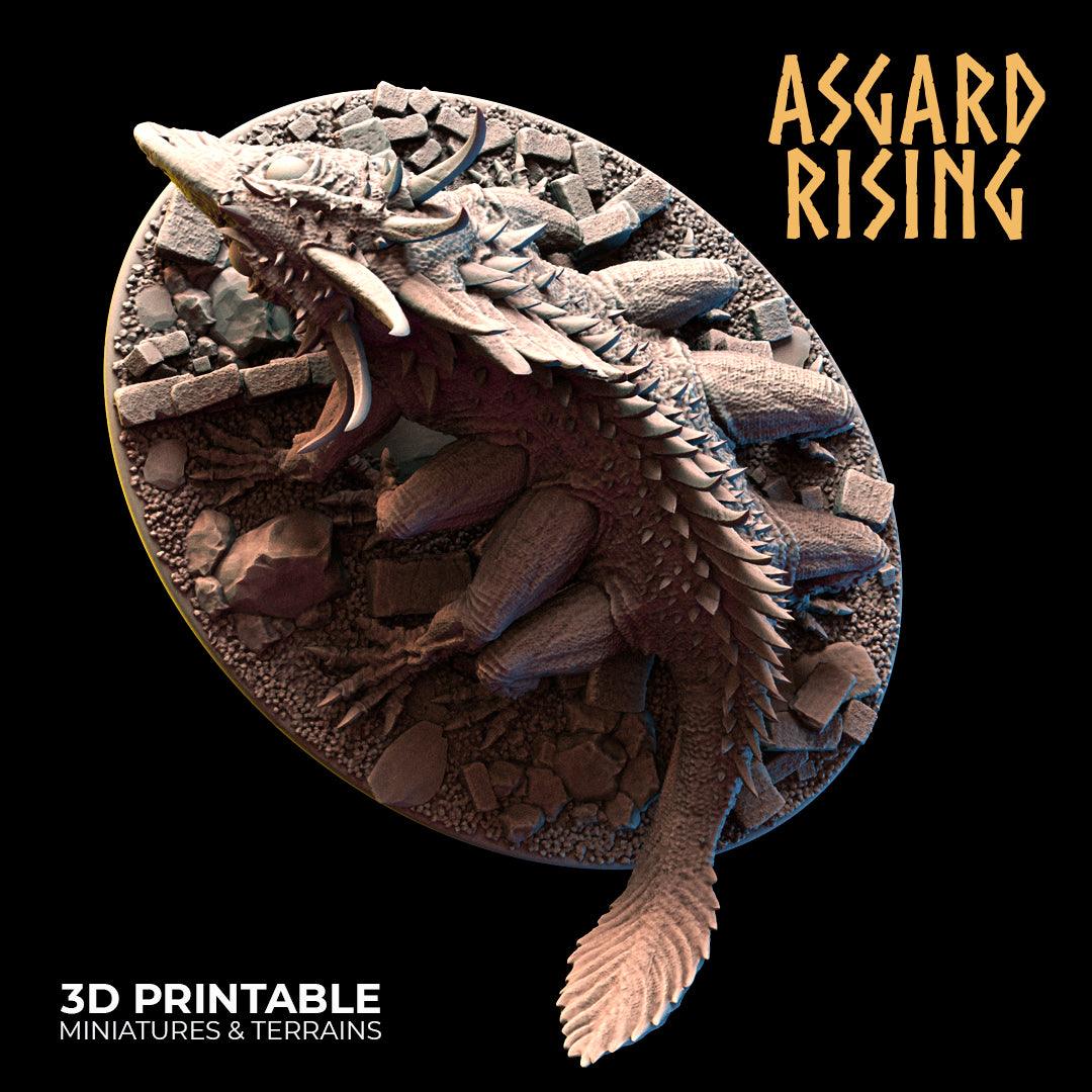 3D Printed Asgard Rising King of Serpents - Basilisk 32mm D&D - 3D Printing Boss 