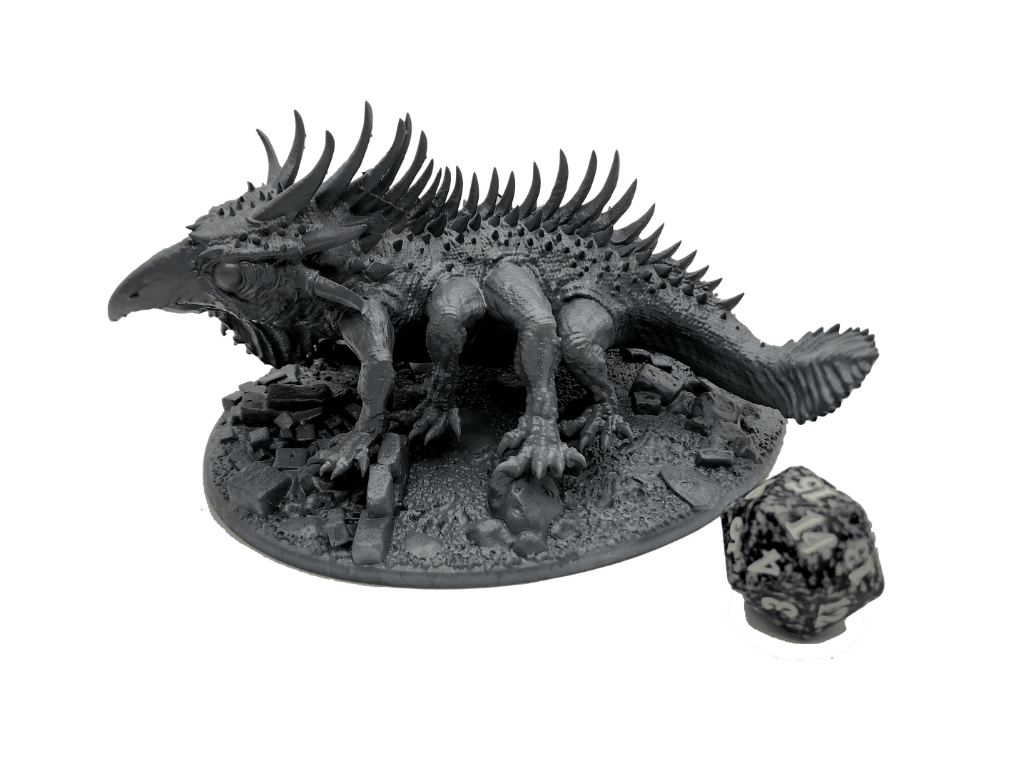 3D Printed Asgard Rising King of Serpents - Basilisk 32mm D&D - 3D Printing Boss 