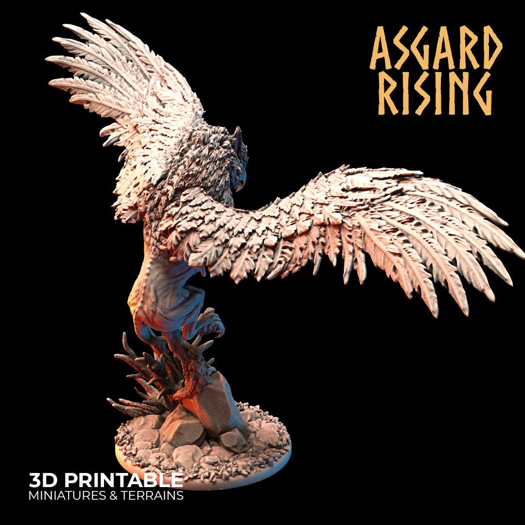 3D Printed Asgard Rising King of all Creatures Griffin Set - 32mm D&D - 3D Printing Boss 