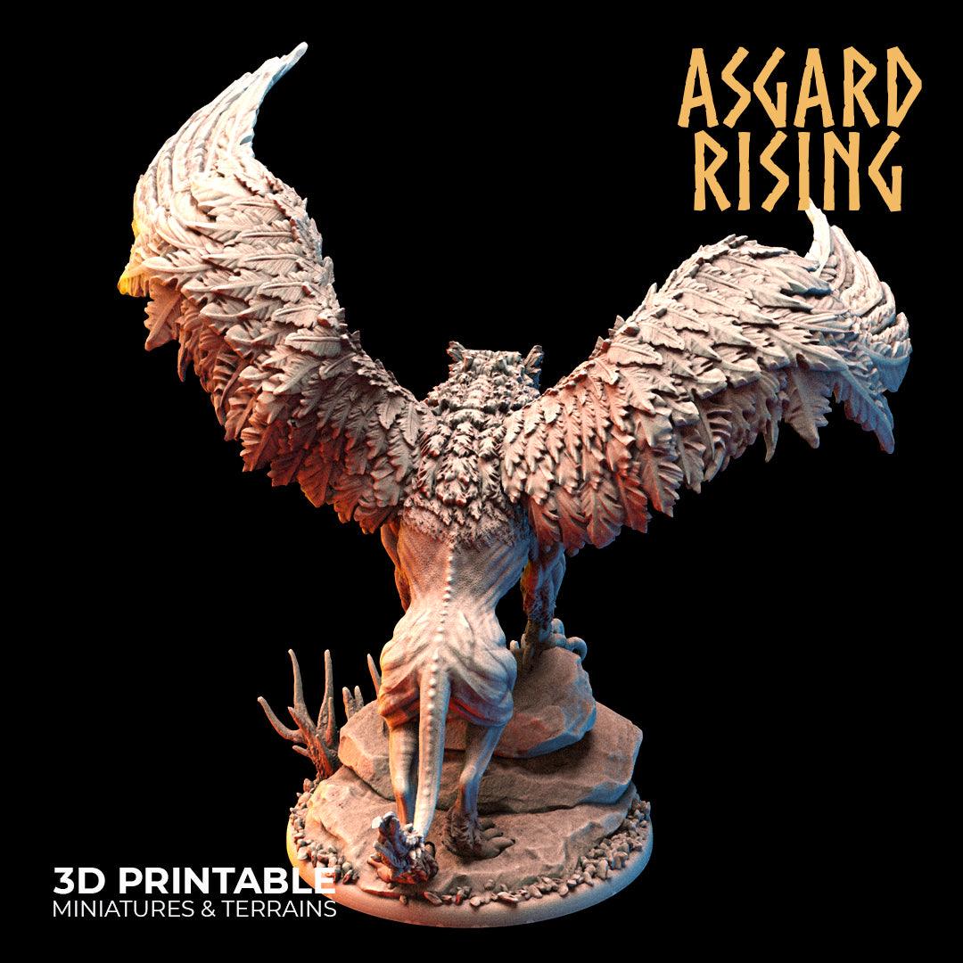 3D Printed Asgard Rising King of all Creatures Griffin Set - 32mm D&D - 3D Printing Boss 