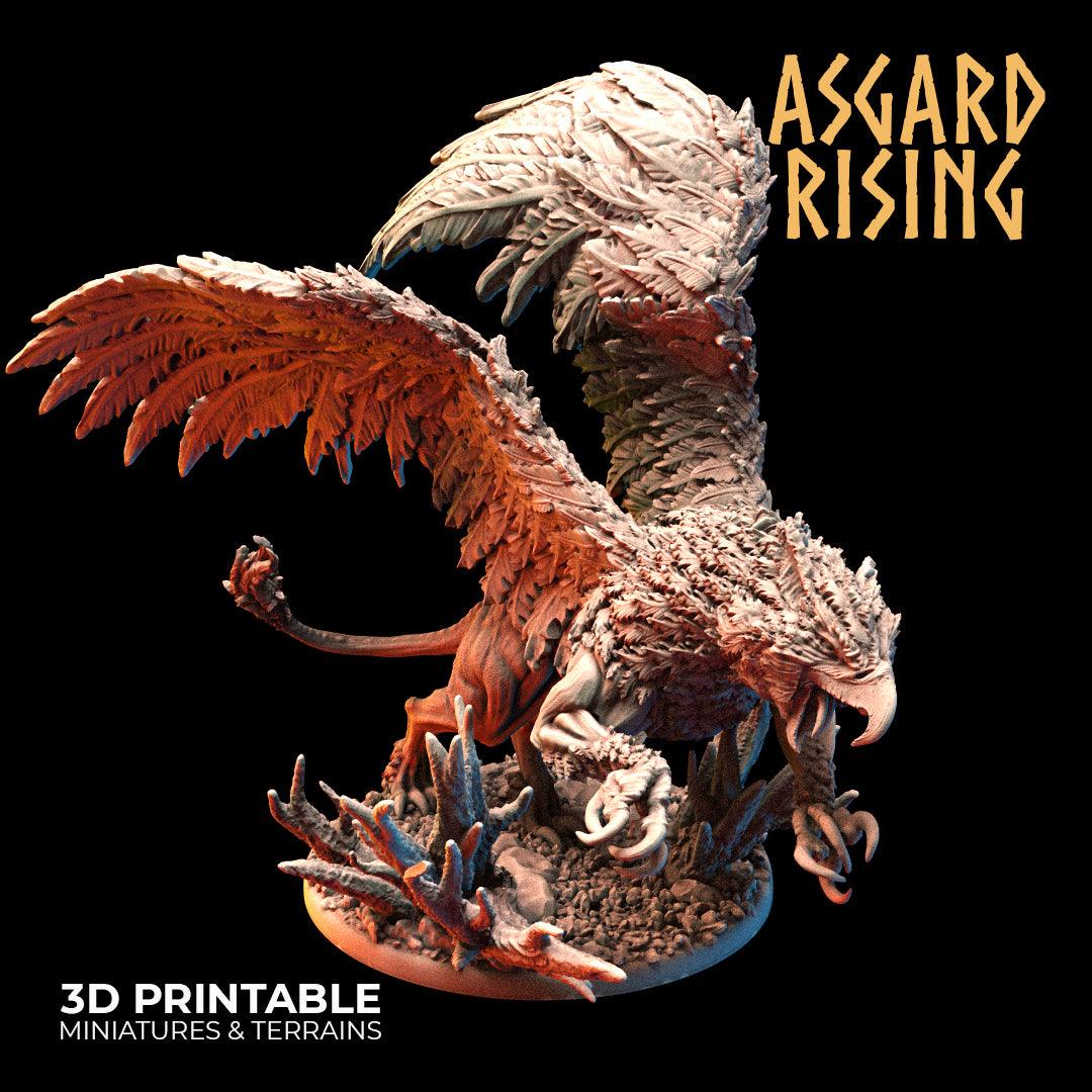 3D Printed Asgard Rising King of all Creatures Griffin Set - 32mm D&D - 3D Printing Boss 