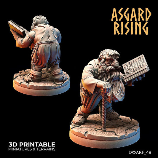 3D Printed Asgard Rising Male Dwarven Townsfolk Modular Set 28mm - 32mm - 3D Printing Boss 