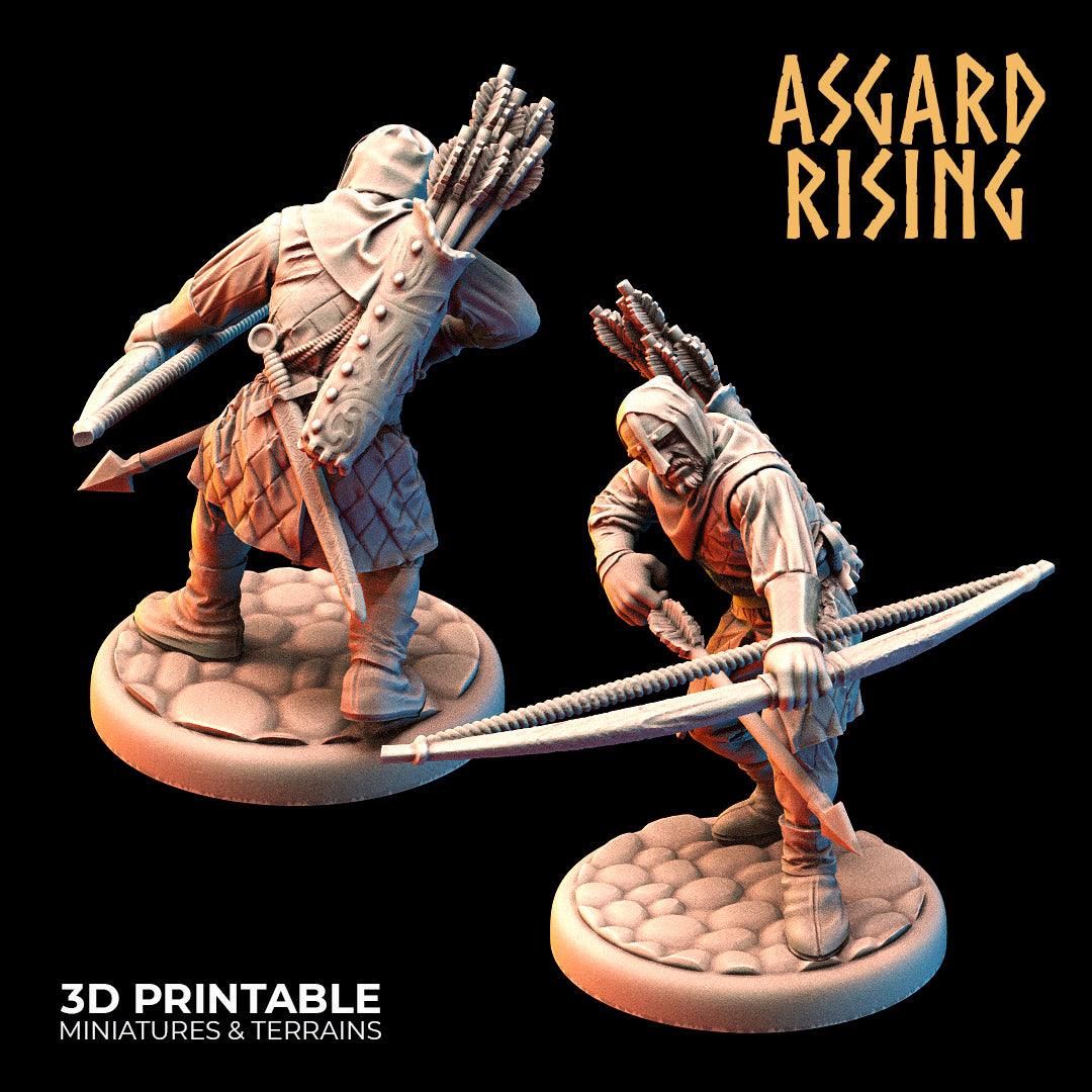 3D Printed Asgard Rising Medieval Bowmen Set 28mm - 32mm Ragnarok D&D - 3D Printing Boss 