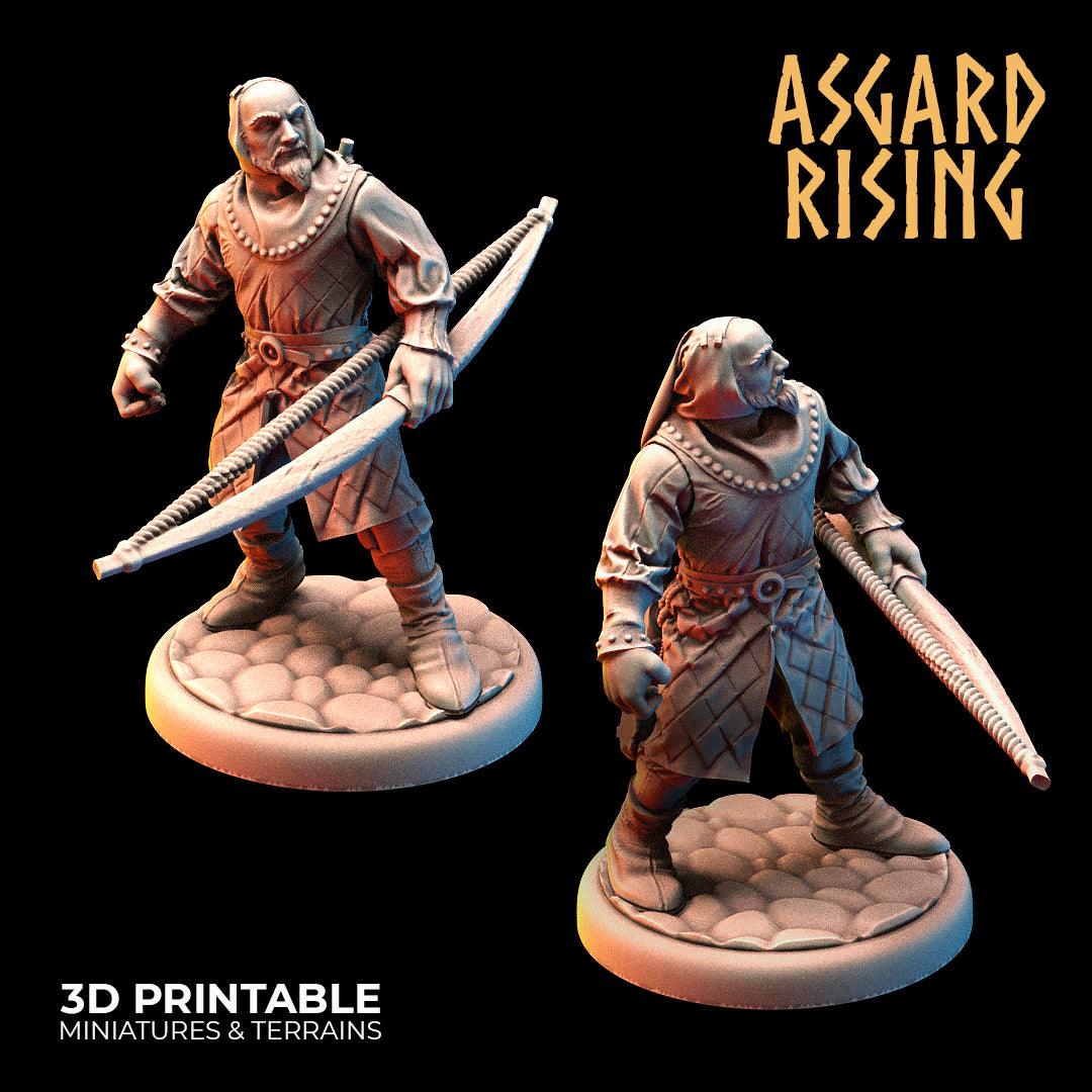 3D Printed Asgard Rising Medieval Bowmen Set 28mm - 32mm Ragnarok D&D - 3D Printing Boss 