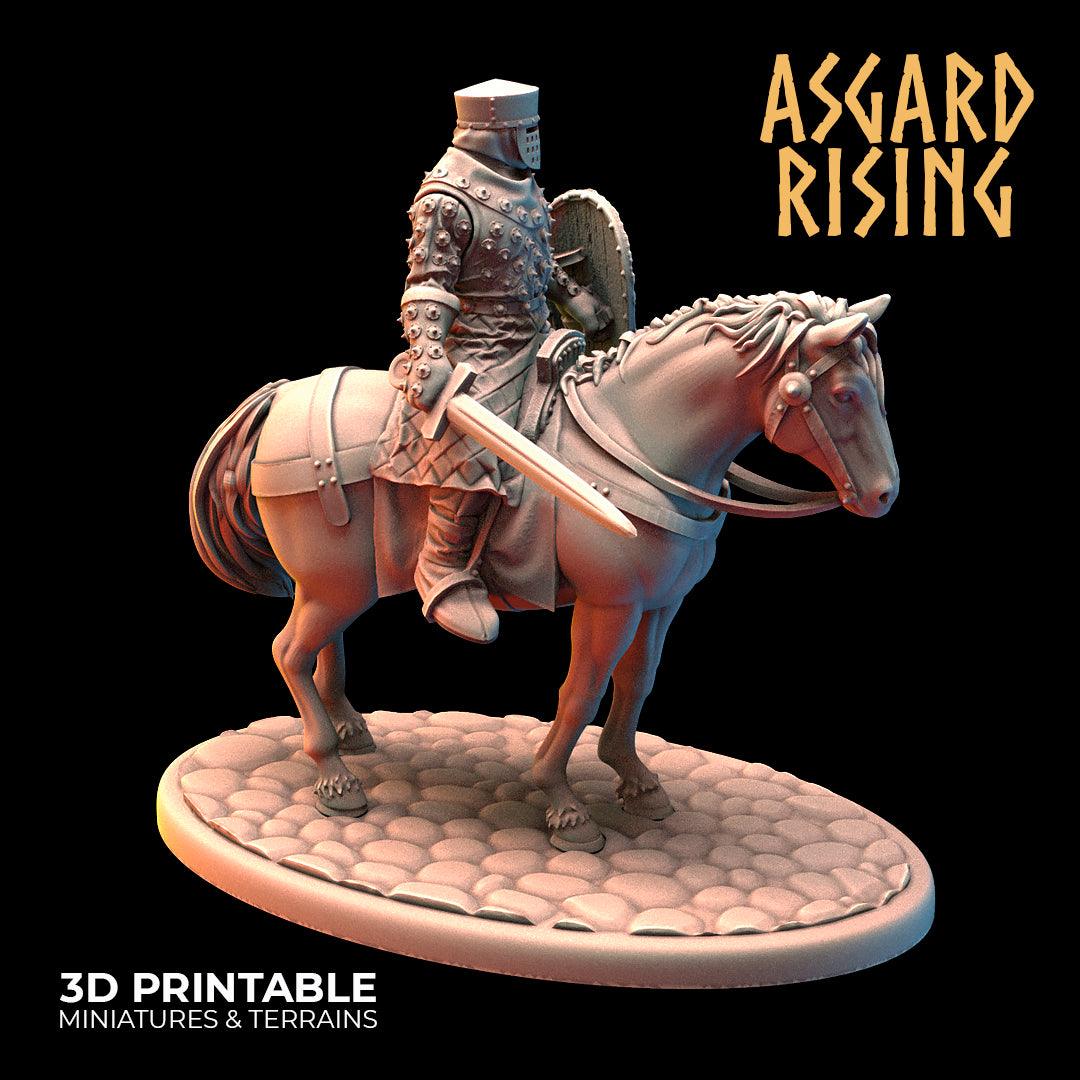 3D Printed Asgard Rising Medieval Calvary Set 28mm - 32mm Ragnarok D&D - 3D Printing Boss 