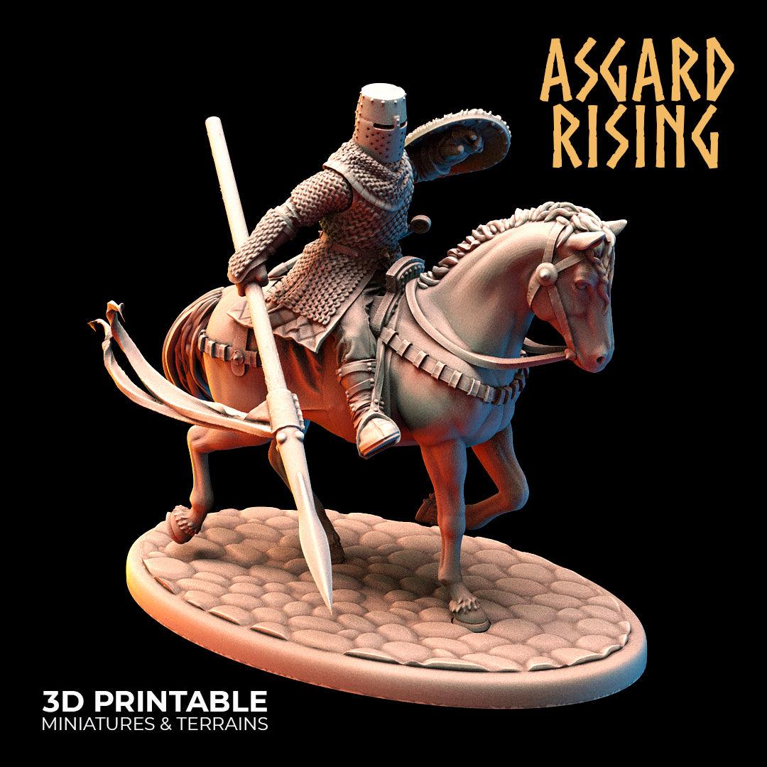 3D Printed Asgard Rising Medieval Calvary Set 28mm - 32mm Ragnarok D&D - 3D Printing Boss 