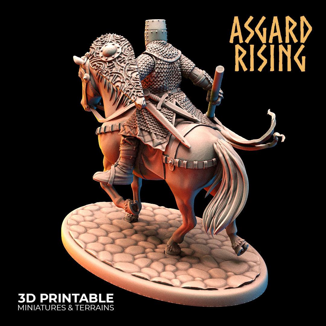 3D Printed Asgard Rising Medieval Calvary Set 28mm - 32mm Ragnarok D&D - 3D Printing Boss 