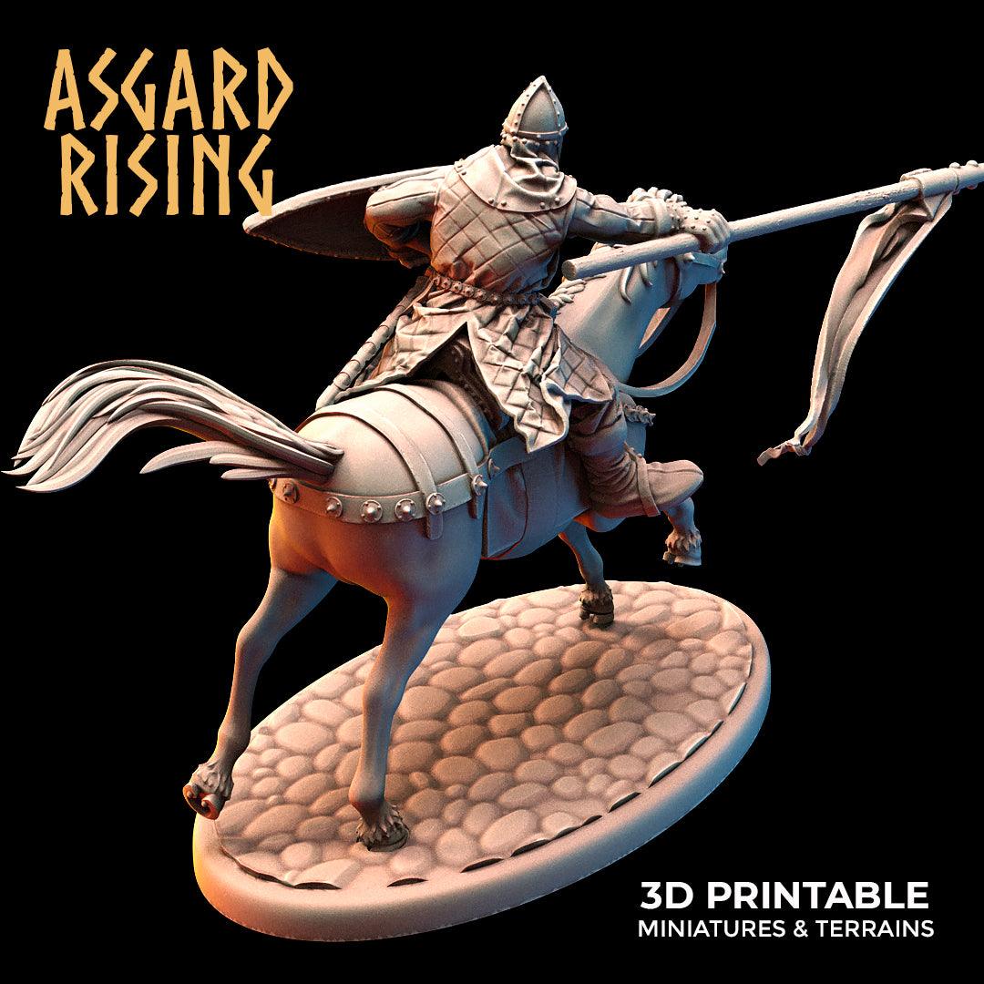 3D Printed Asgard Rising Medieval Calvary Set 28mm - 32mm Ragnarok D&D - 3D Printing Boss 
