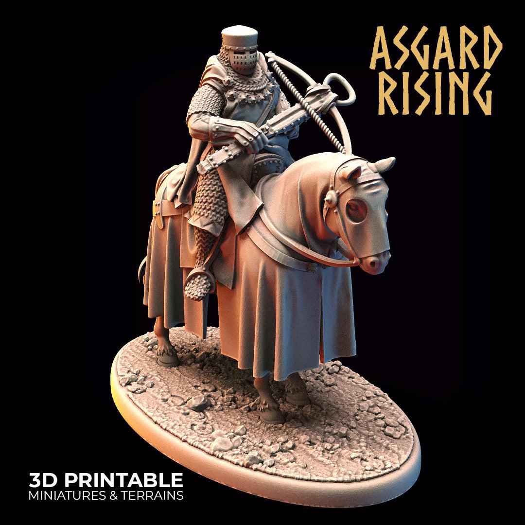 3D Printed Asgard Rising Medieval Heavy Calvary Crossbowman 32mm Ragnarok D&D - 3D Printing Boss 