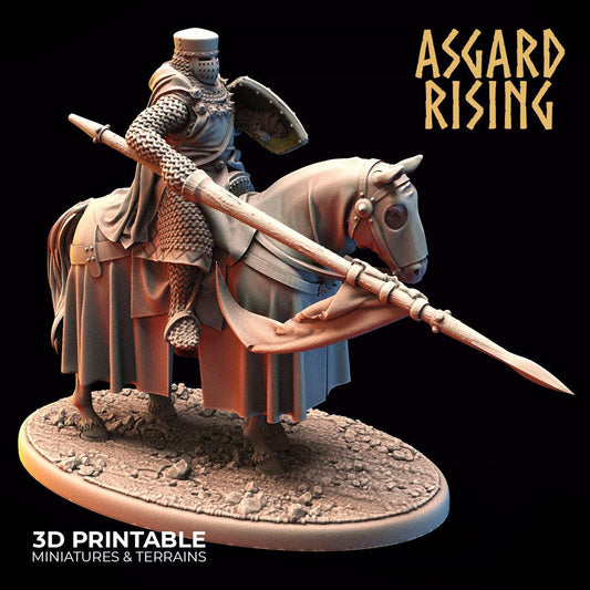 3D Printed Asgard Rising Medieval Heavy Calvary Set 28mm - 32mm Ragnarok D&D - 3D Printing Boss 