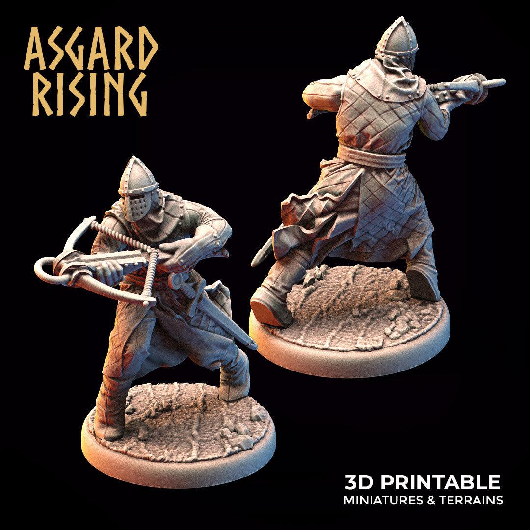3D Printed Asgard Rising Medieval Knight Crossbowman 32mm Ragnarok D&D - 3D Printing Boss 
