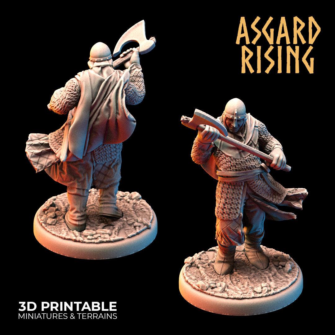 3D Printed Asgard Rising Medieval Knights Set 28mm - 32mm Ragnarok D&D - 3D Printing Boss 