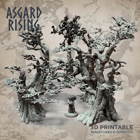 3D Printed Asgard Rising Oak Modular Forest Set 32mm Ragnarok D&D - 3D Printing Boss 