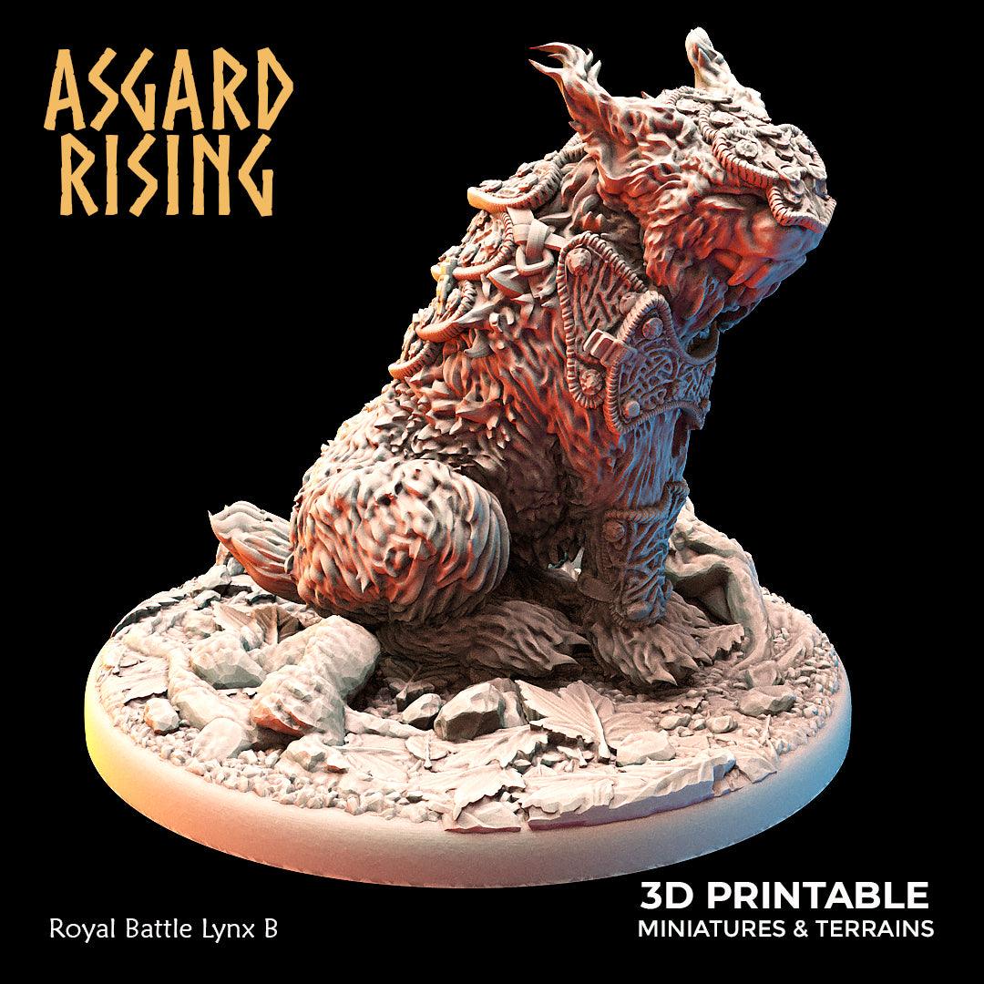 3D Printed Asgard Rising Royal Battle Lynxes 28 32 mm Wargaming DnD - 3D Printing Boss 