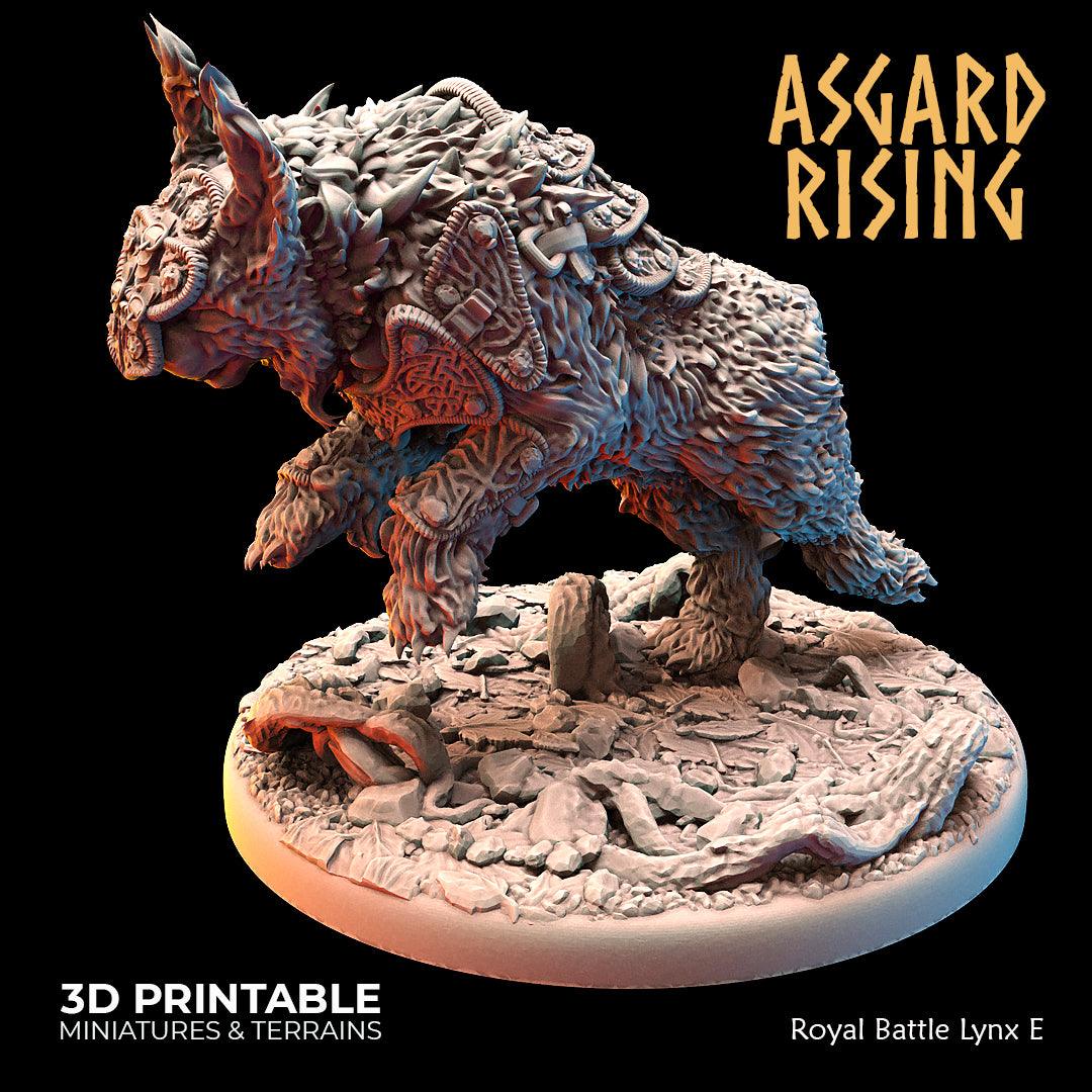 3D Printed Asgard Rising Royal Battle Lynxes 28 32 mm Wargaming DnD - 3D Printing Boss 