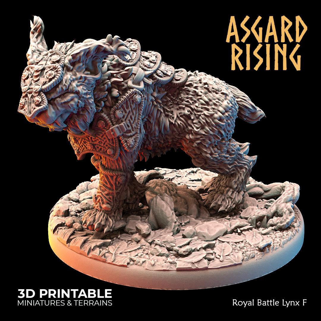 3D Printed Asgard Rising Royal Battle Lynxes 28 32 mm Wargaming DnD - 3D Printing Boss 