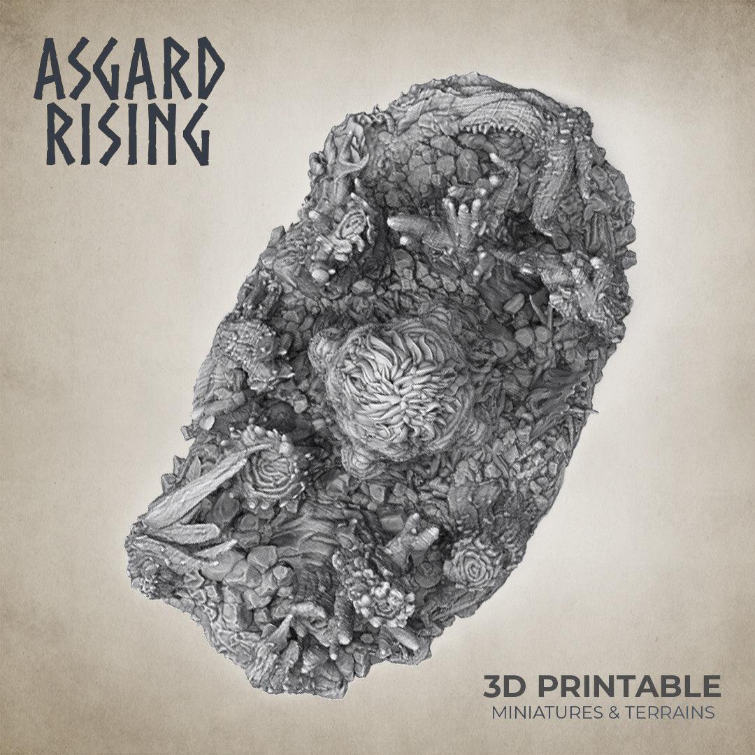 3D Printed Asgard Rising Sleeping Hill Giant Terrain 32mm D&D - 3D Printing Boss 