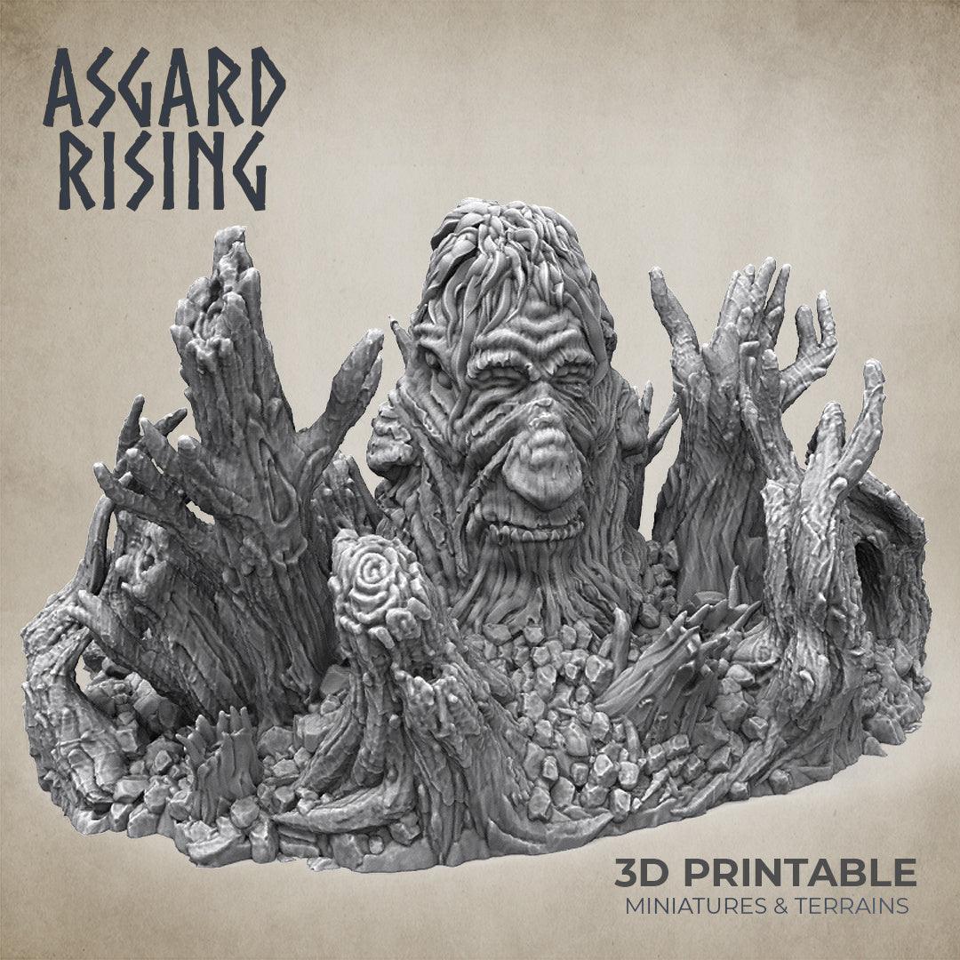3D Printed Asgard Rising Sleeping Hill Giant Terrain 32mm D&D - 3D Printing Boss 