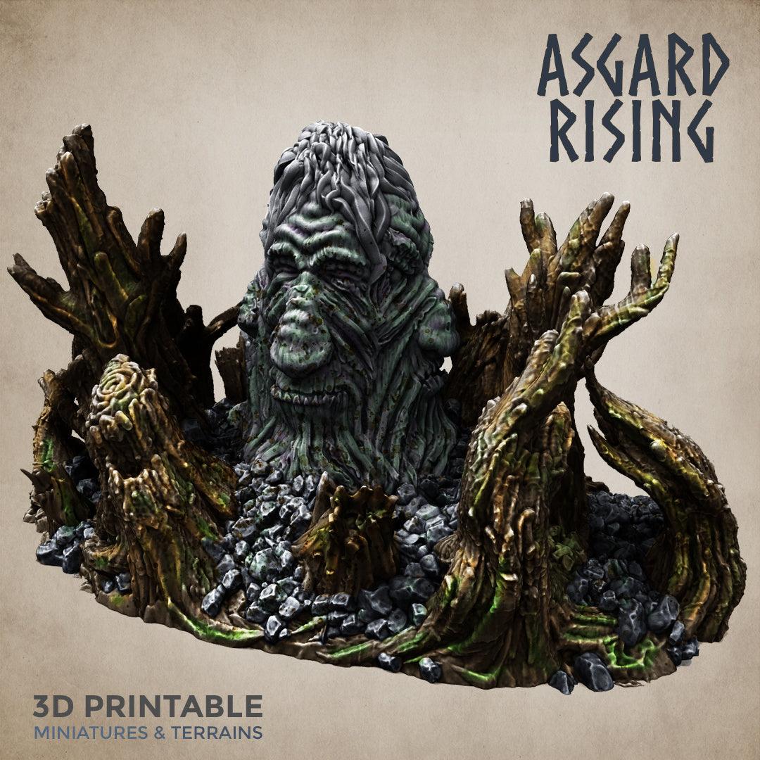 3D Printed Asgard Rising Sleeping Hill Giant Terrain 32mm D&D - 3D Printing Boss 