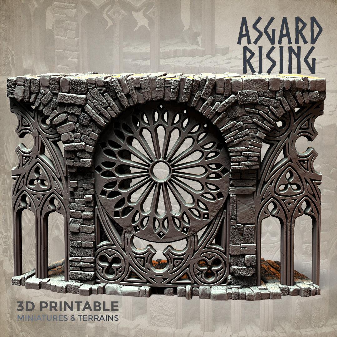 3D Printed Asgard Rising Stone Construction Ruins Modular Set 28mm - 32mm Ragnarok D&D - 3D Printing Boss 