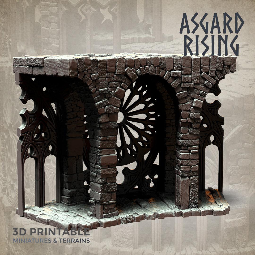 3D Printed Asgard Rising Stone Construction Ruins Modular Set 28mm - 32mm Ragnarok D&D - 3D Printing Boss 