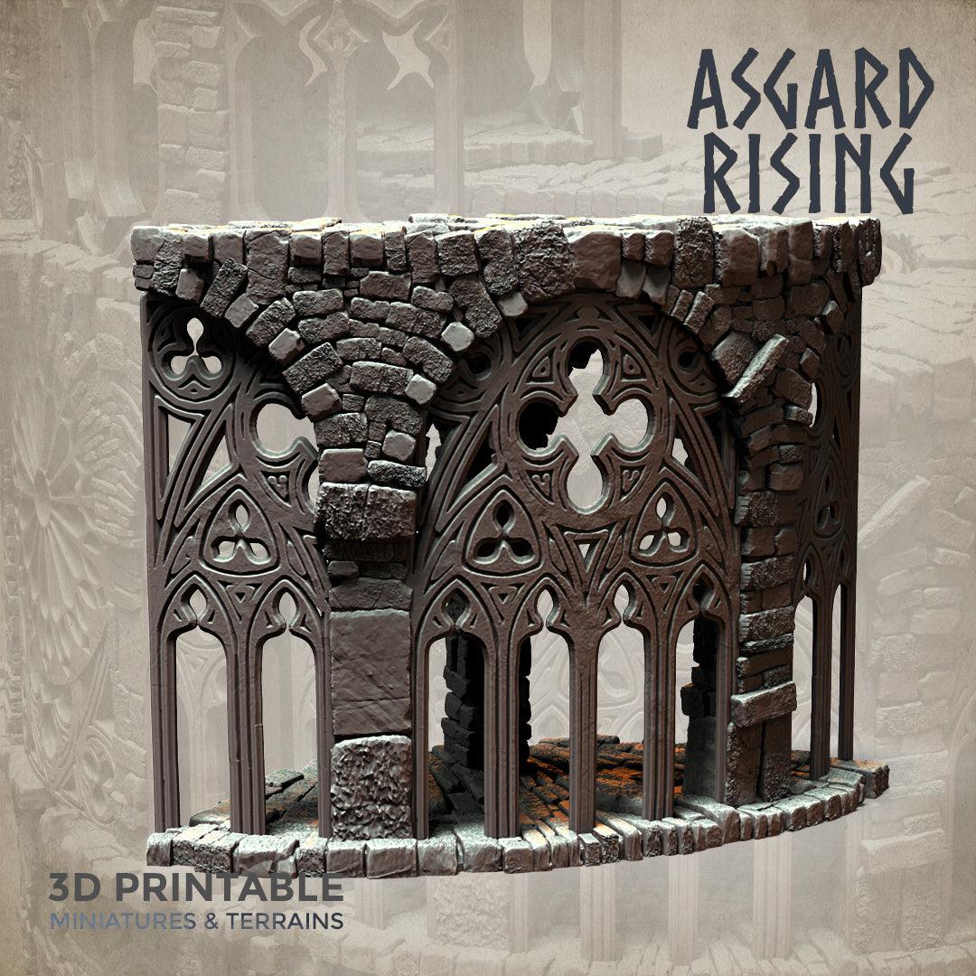 3D Printed Asgard Rising Stone Construction Ruins Modular Set 28mm - 32mm Ragnarok D&D - 3D Printing Boss 