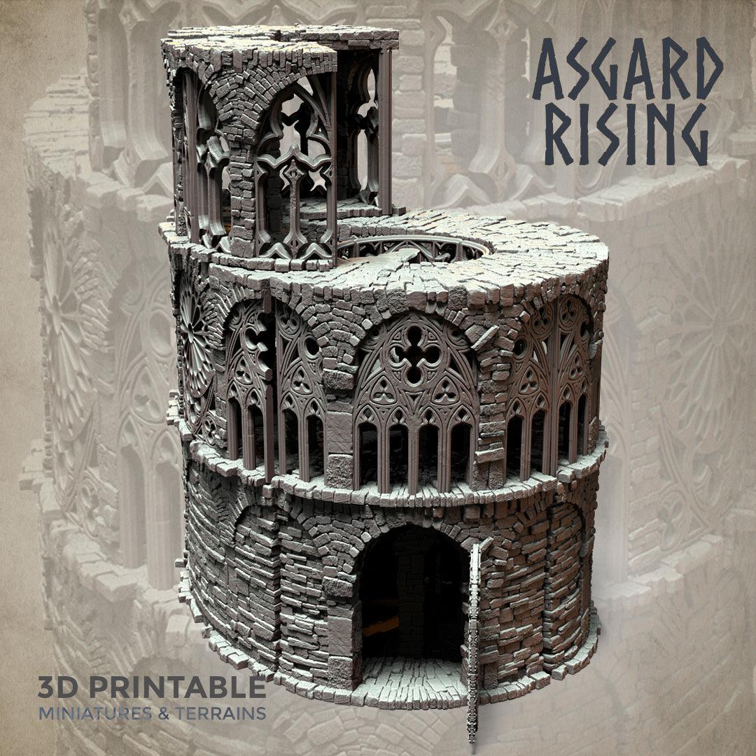 3D Printed Asgard Rising Stone Construction Ruins Modular Set 28mm - 32mm Ragnarok D&D - 3D Printing Boss 