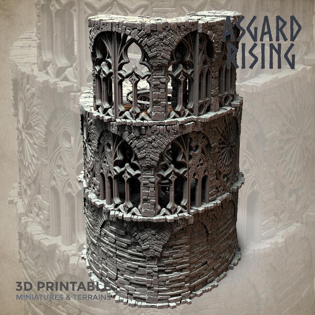 3D Printed Asgard Rising Stone Construction Ruins Modular Set 28mm - 32mm Ragnarok D&D - 3D Printing Boss 