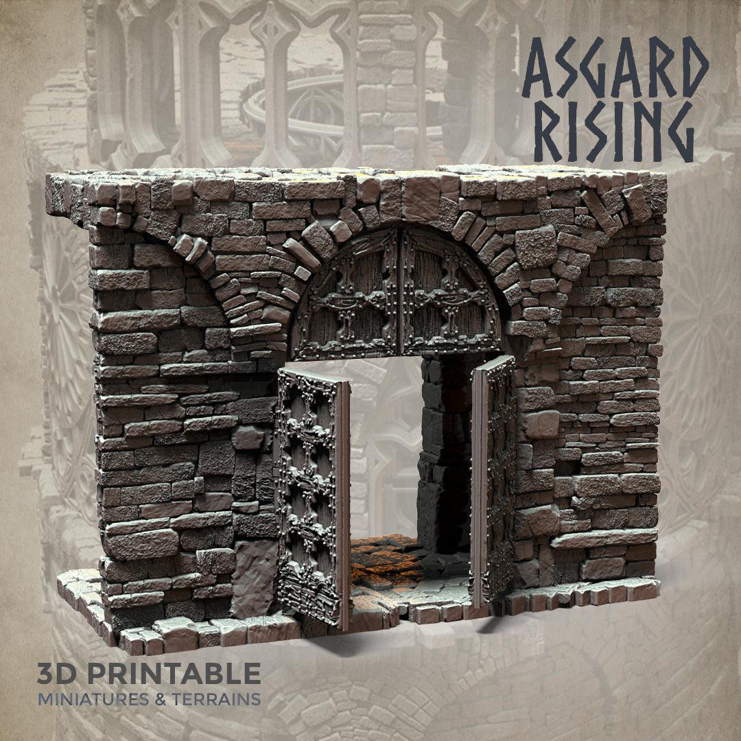 3D Printed Asgard Rising Stone Construction Ruins Modular Set 28mm - 32mm Ragnarok D&D - 3D Printing Boss 