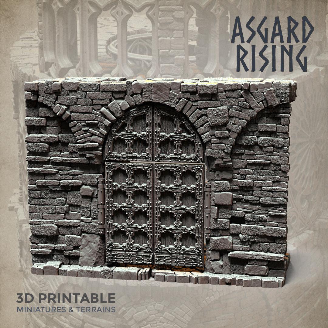 3D Printed Asgard Rising Stone Construction Ruins Modular Set 28mm - 32mm Ragnarok D&D - 3D Printing Boss 