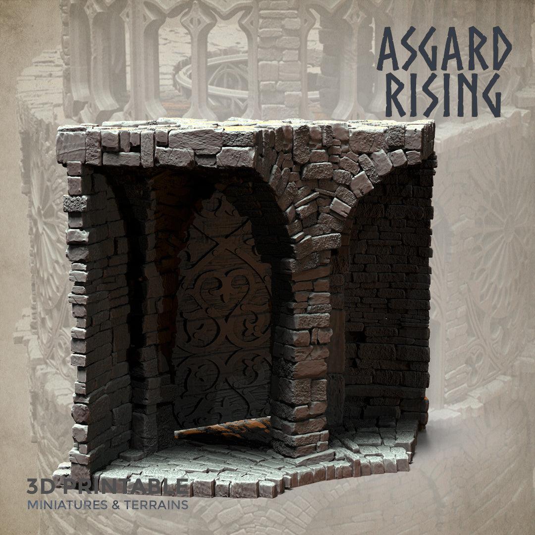 3D Printed Asgard Rising Stone Construction Ruins Modular Set 28mm - 32mm Ragnarok D&D - 3D Printing Boss 
