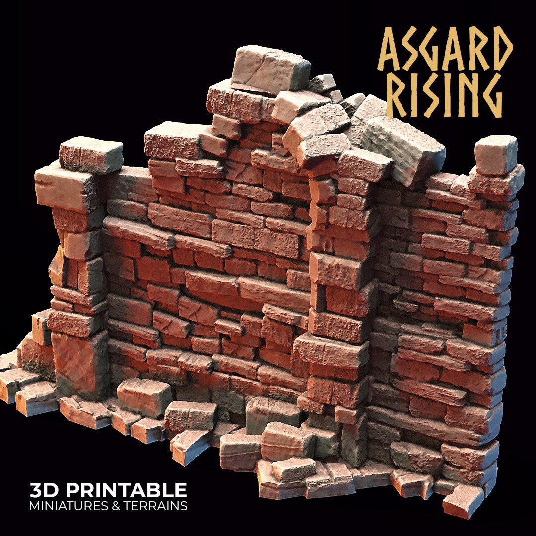 3D Printed Asgard Rising Stone Construction Ruins Small Ruins Set 28mm - 32mm Ragnarok D&D - 3D Printing Boss 