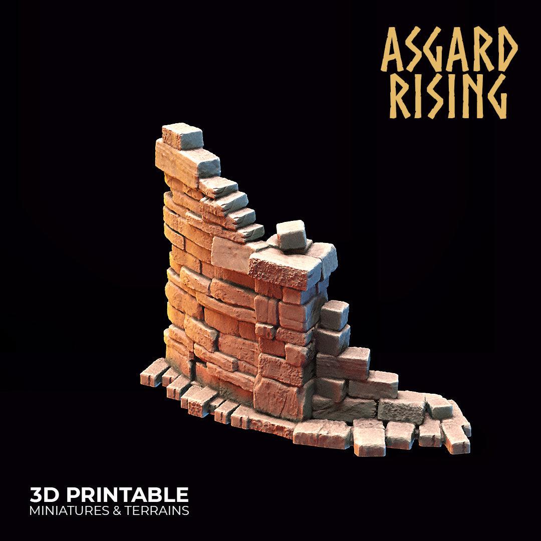 3D Printed Asgard Rising Stone Construction Ruins Small Ruins Set 28mm - 32mm Ragnarok D&D - 3D Printing Boss 