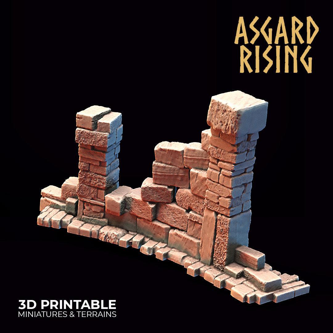 3D Printed Asgard Rising Stone Construction Ruins Small Ruins Set 28mm - 32mm Ragnarok D&D - 3D Printing Boss 