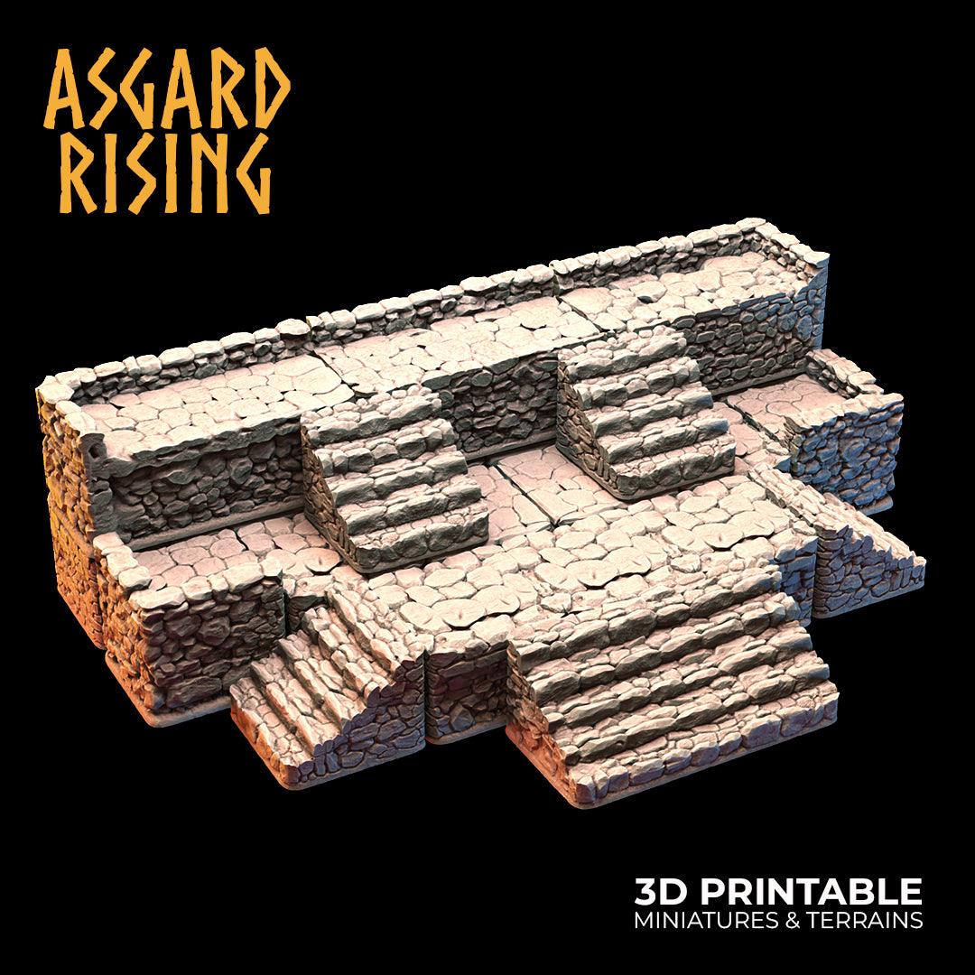 3D Printed Asgard Rising Stone Foundation 28 32 mm Wargaming DnD - 3D Printing Boss 