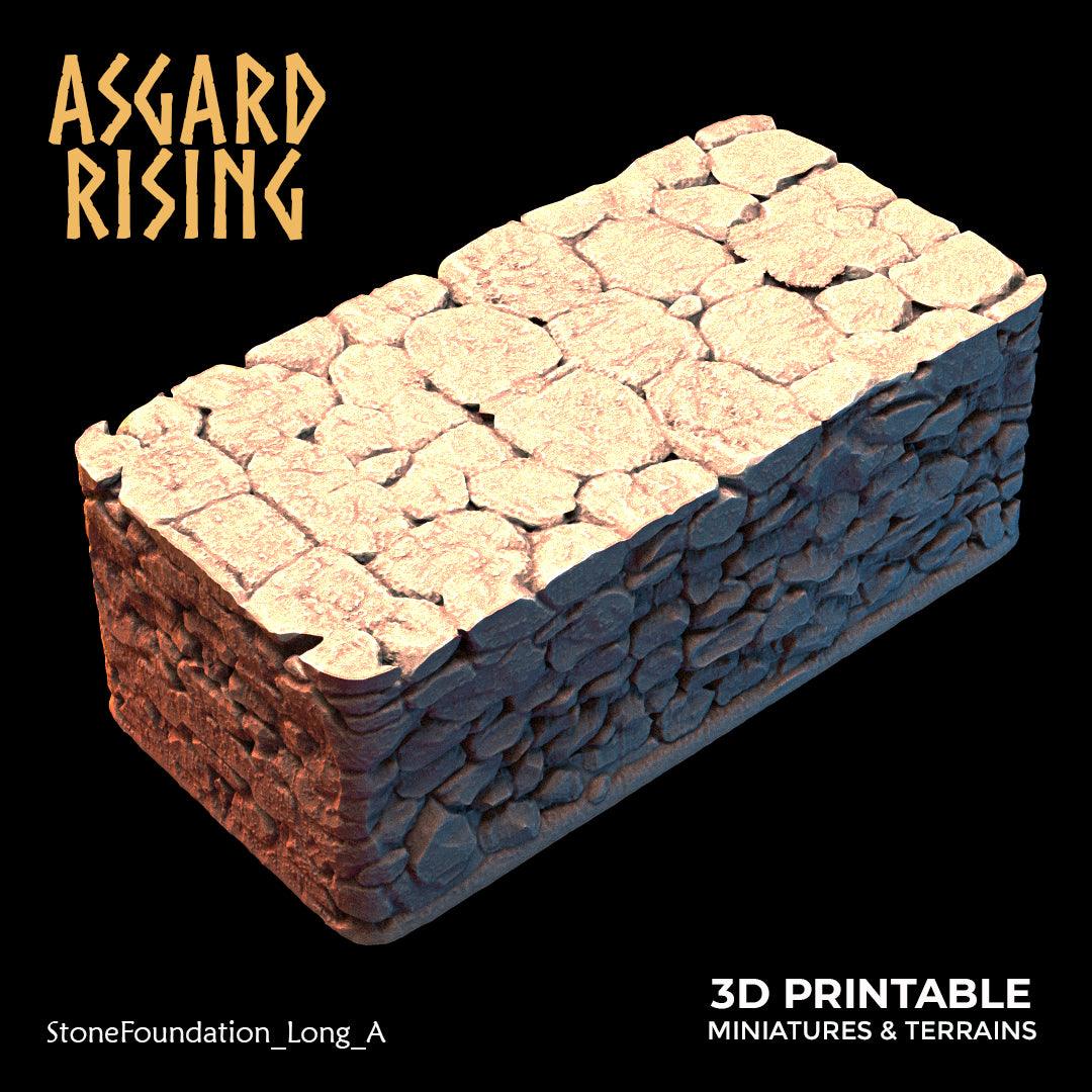 3D Printed Asgard Rising Stone Foundation 28 32 mm Wargaming DnD - 3D Printing Boss 