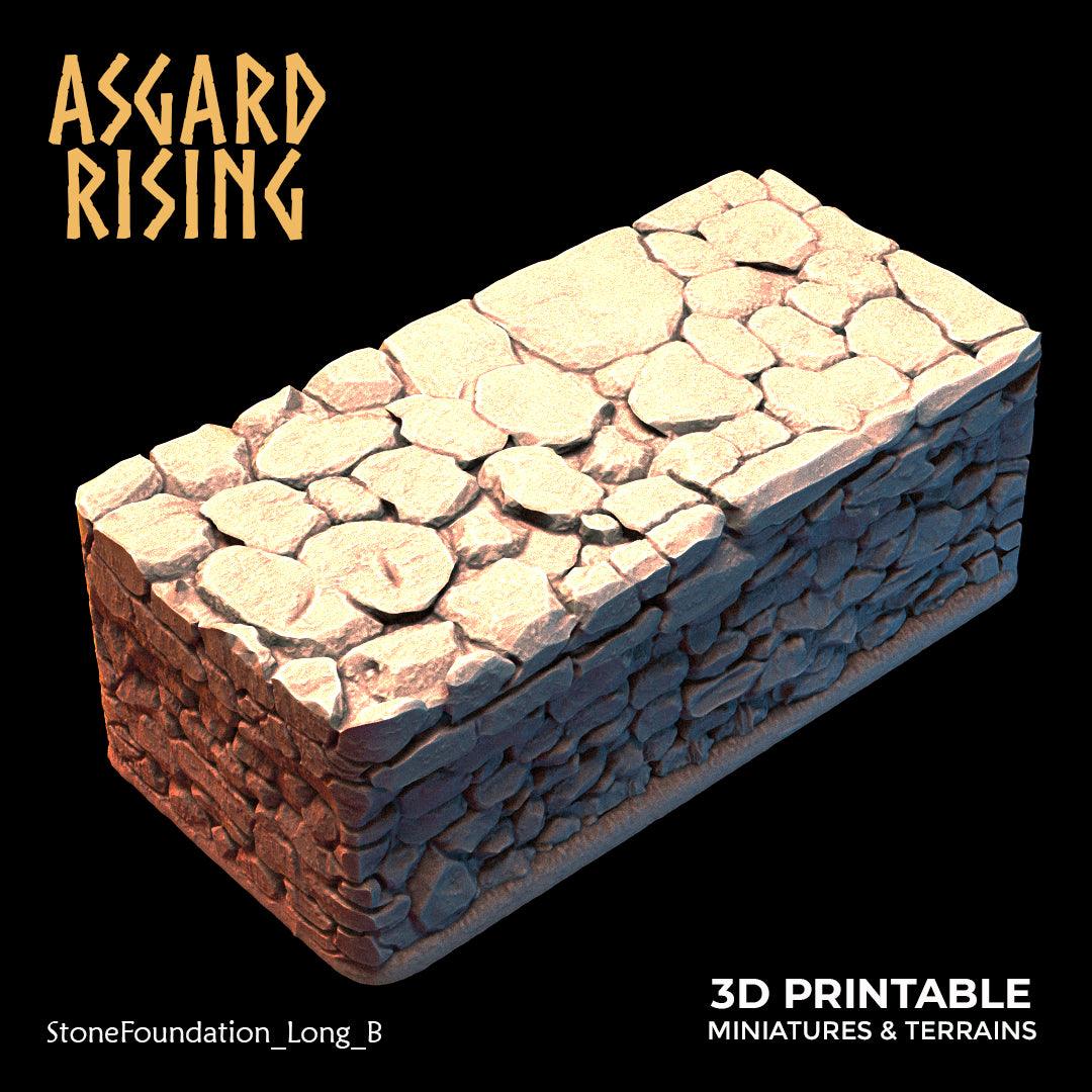 3D Printed Asgard Rising Stone Foundation 28 32 mm Wargaming DnD - 3D Printing Boss 
