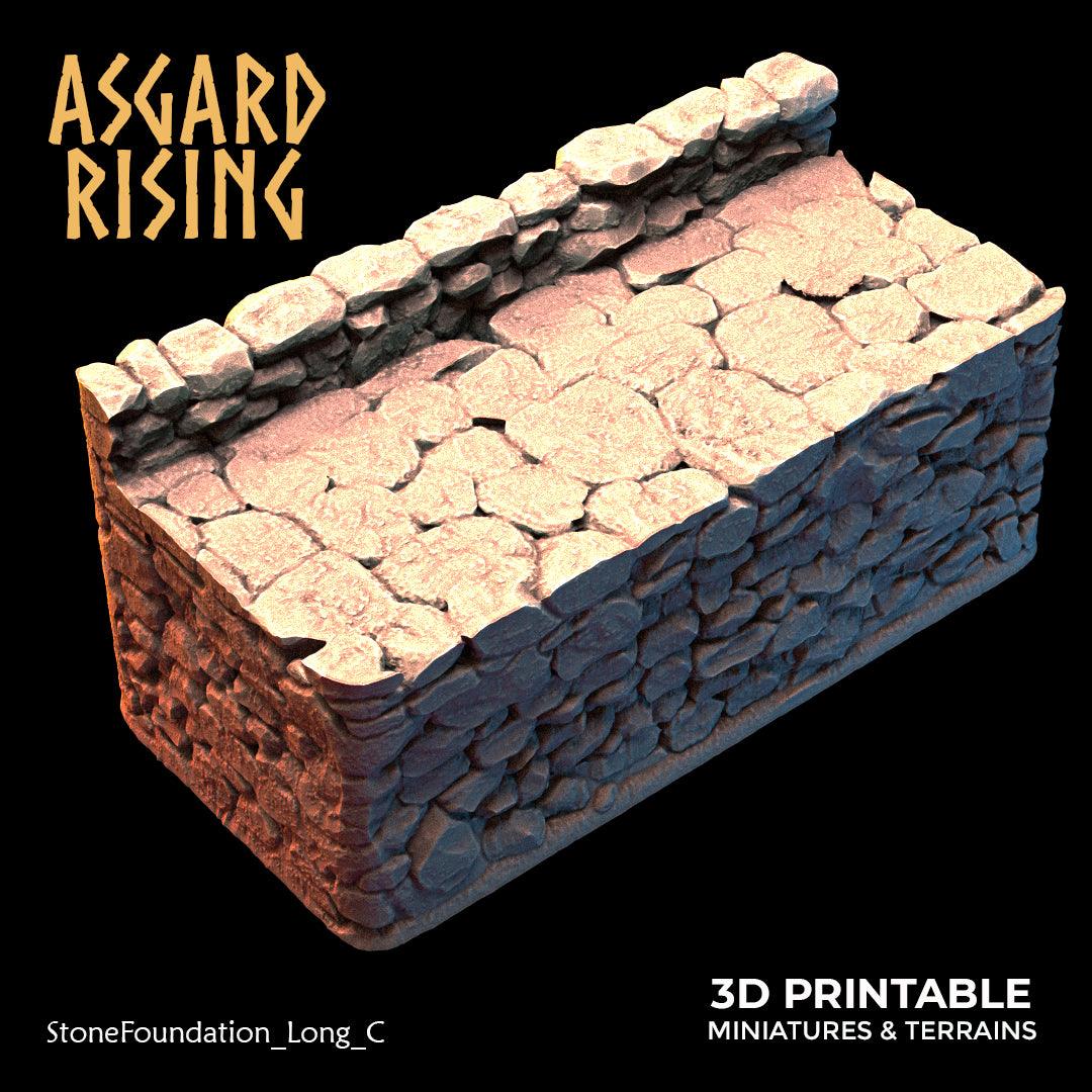 3D Printed Asgard Rising Stone Foundation 28 32 mm Wargaming DnD - 3D Printing Boss 