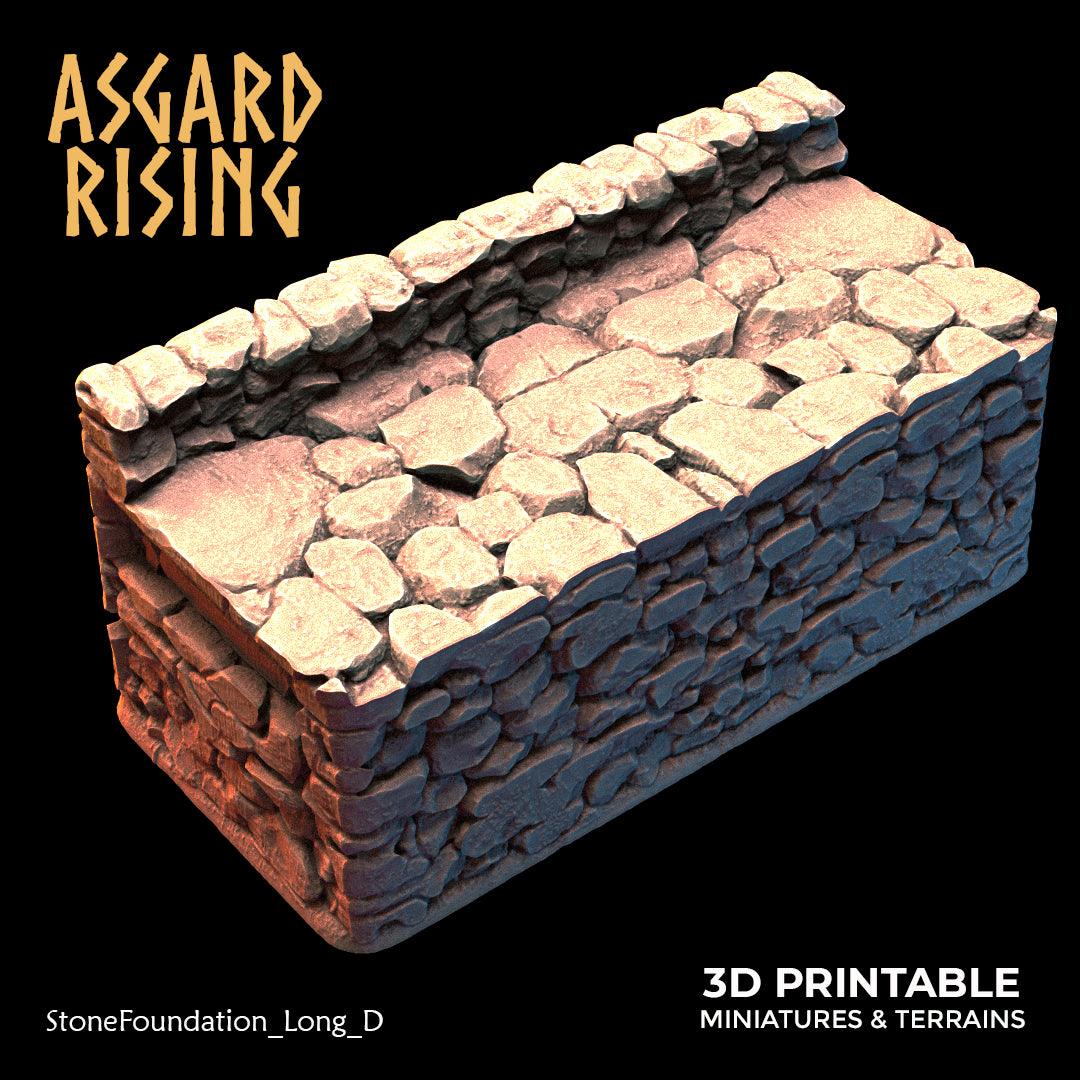 3D Printed Asgard Rising Stone Foundation 28 32 mm Wargaming DnD - 3D Printing Boss 