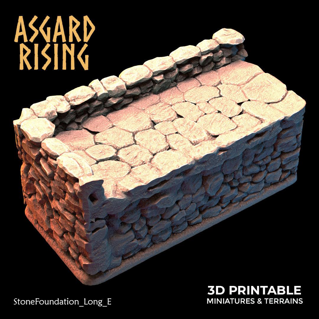 3D Printed Asgard Rising Stone Foundation 28 32 mm Wargaming DnD - 3D Printing Boss 