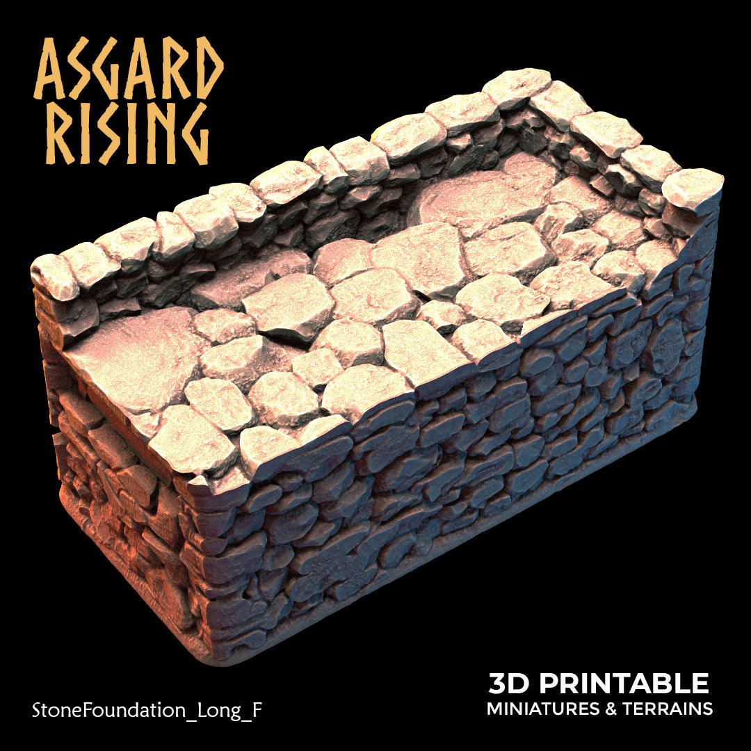 3D Printed Asgard Rising Stone Foundation 28 32 mm Wargaming DnD - 3D Printing Boss 
