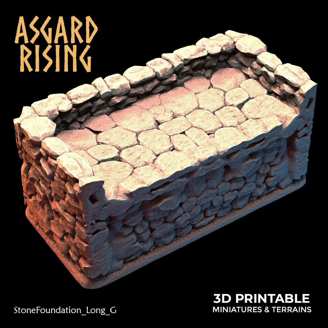 3D Printed Asgard Rising Stone Foundation 28 32 mm Wargaming DnD - 3D Printing Boss 