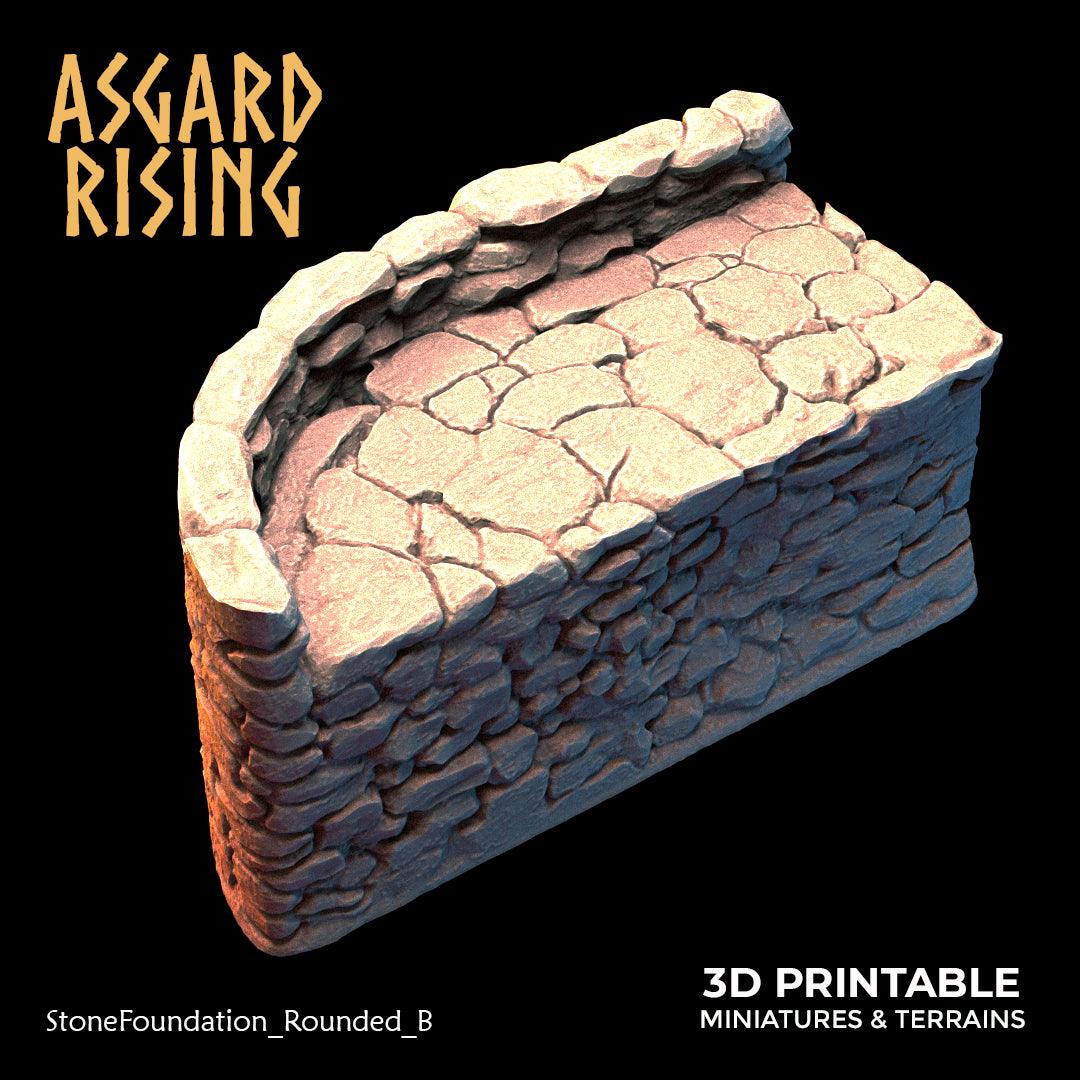 3D Printed Asgard Rising Stone Foundation 28 32 mm Wargaming DnD - 3D Printing Boss 