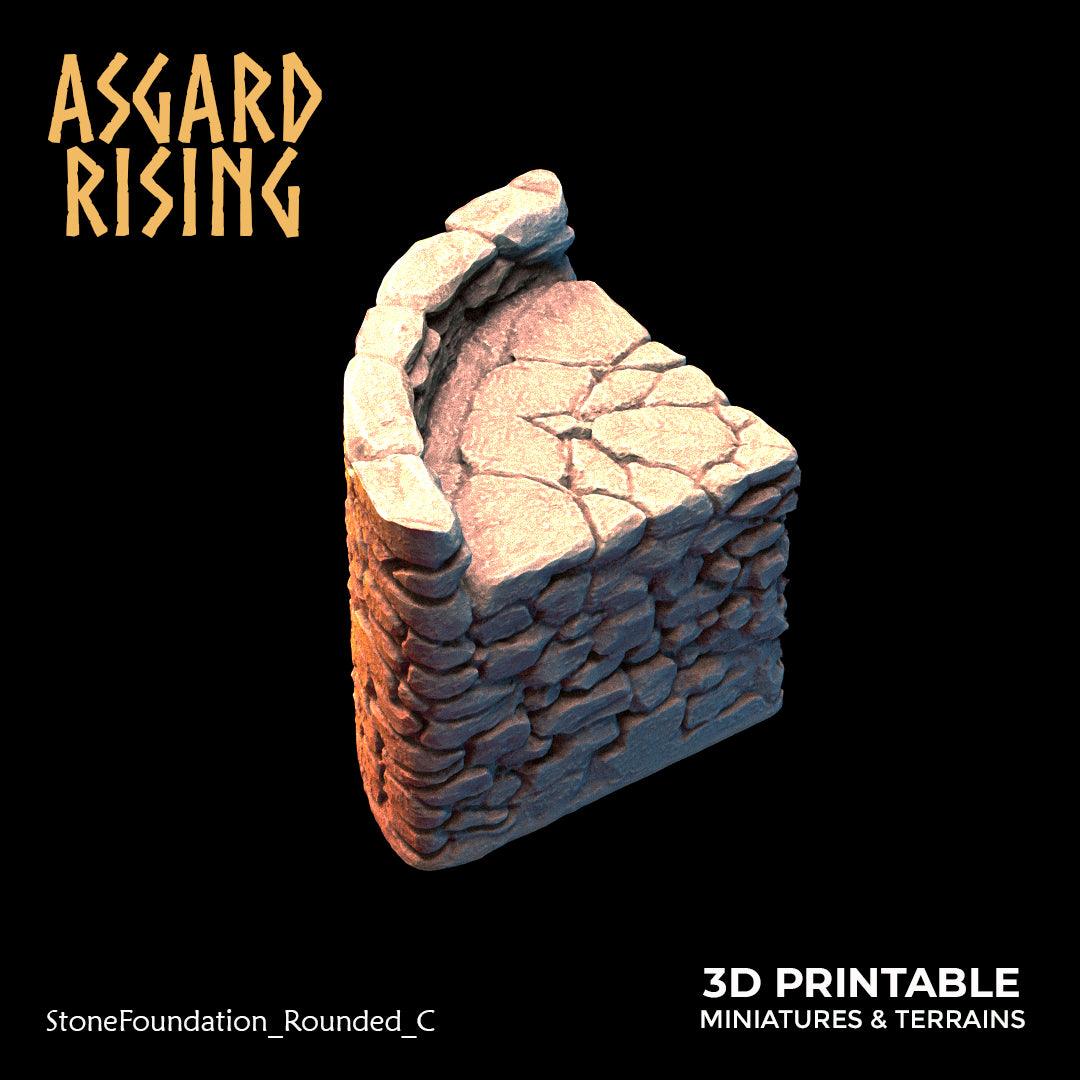 3D Printed Asgard Rising Stone Foundation 28 32 mm Wargaming DnD - 3D Printing Boss 