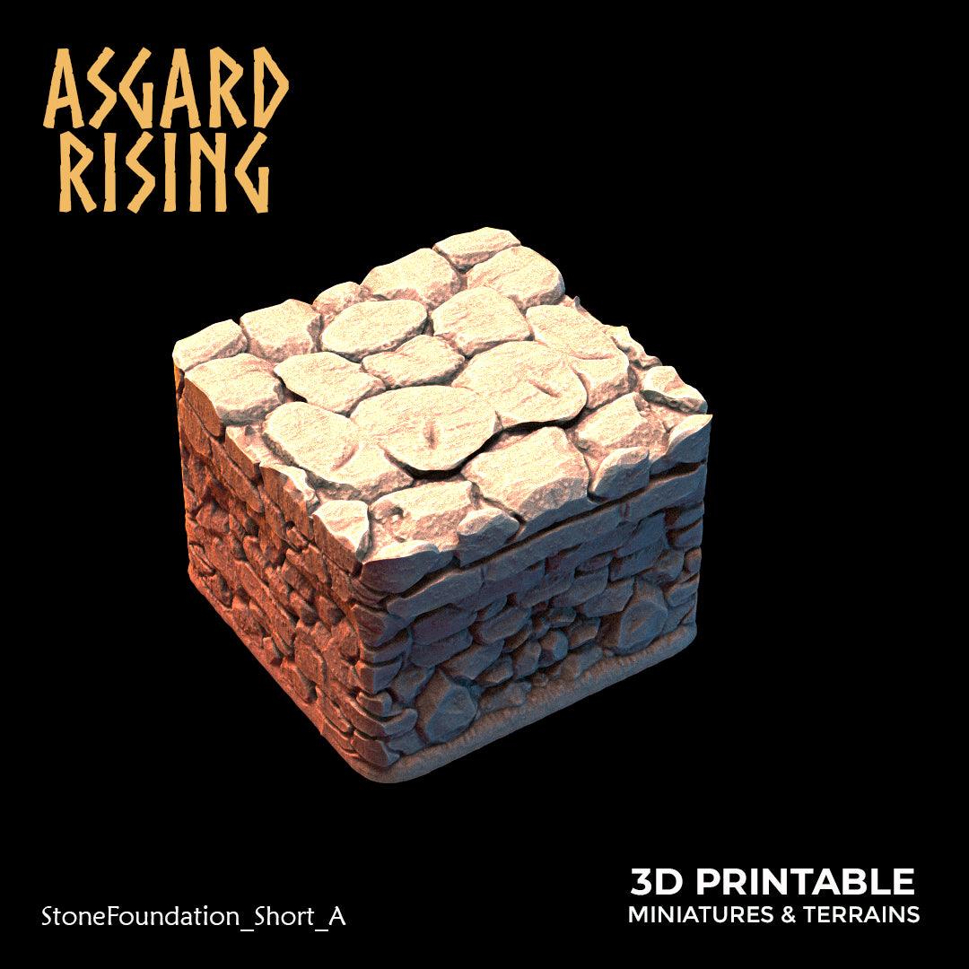 3D Printed Asgard Rising Stone Foundation 28 32 mm Wargaming DnD - 3D Printing Boss 