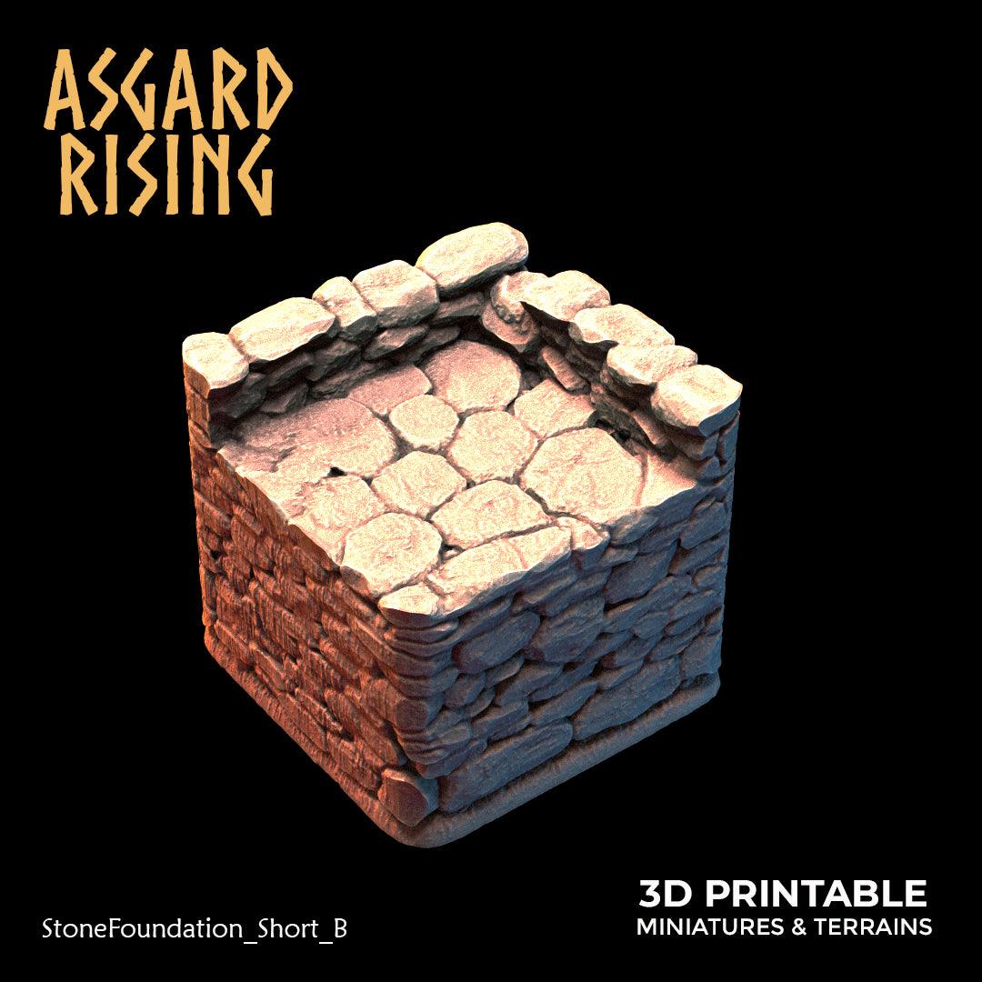 3D Printed Asgard Rising Stone Foundation 28 32 mm Wargaming DnD - 3D Printing Boss 