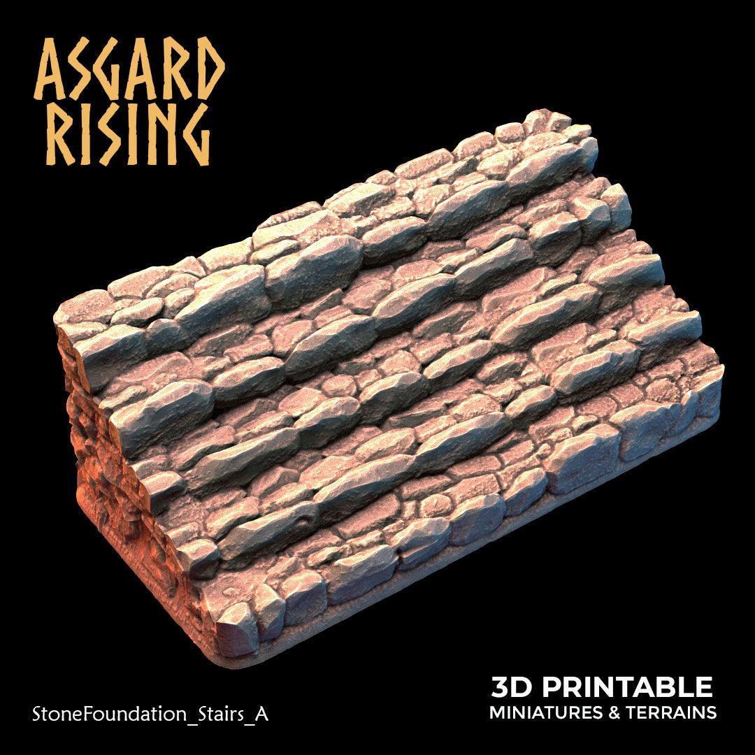 3D Printed Asgard Rising Stone Foundation 28 32 mm Wargaming DnD - 3D Printing Boss 